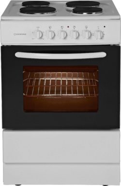 Cookworks - CES60W Single Electric Cooker - White/Ins/Del/Rec